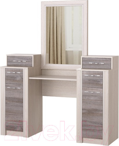 Изображение товара Туалетный столик с зеркалом Памир Октава (дуб клабхаус серый)
