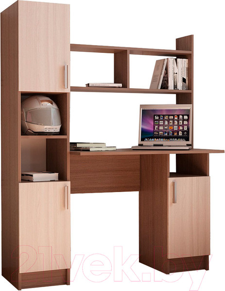 Изображение товара Письменный стол Памир ПКС-6 (ясень шимо темный/ясень шимо светлый)