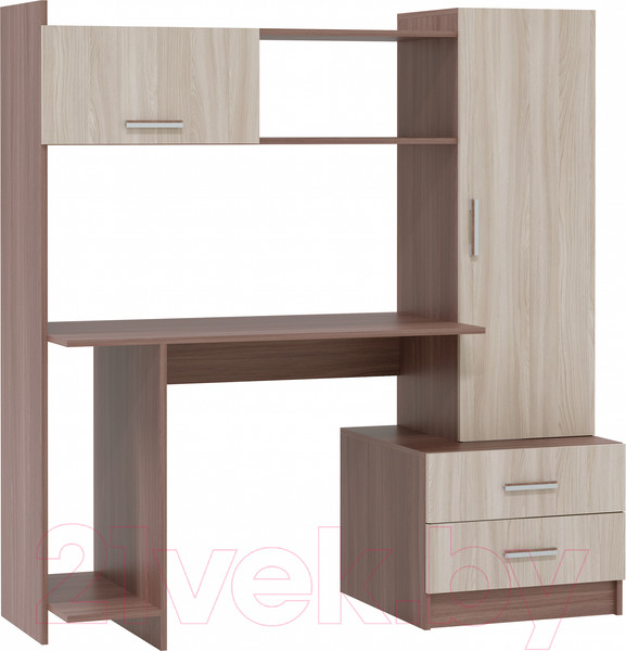 Изображение товара Компьютерный стол Памир ПКС-7 (ясень шимо темный/ясень шимо светлый)