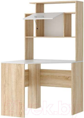 Изображение товара Письменный стол Памир ПКС-8 угловой (дуб сонома/белый глянец)