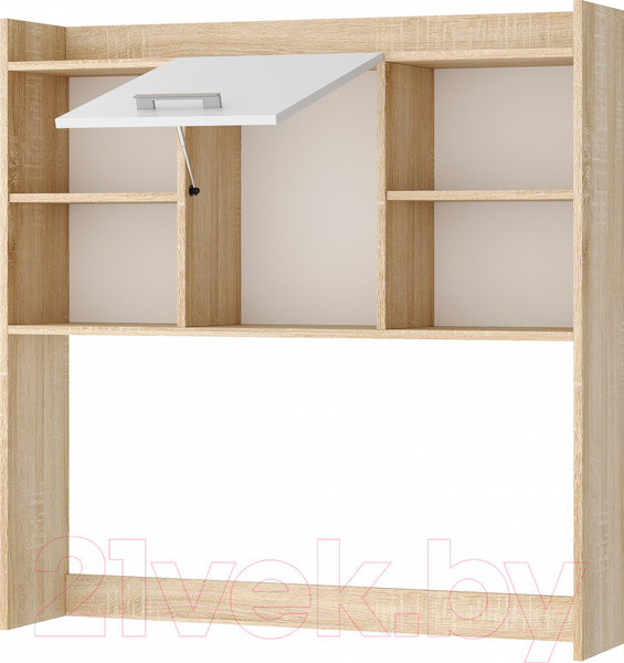 Изображение товара Надстройка для стола Памир ПКС-9 (дуб сонома/белый глянец)