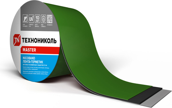 Изображение товара Гидроизоляционная лента Технониколь Nicoband 10см (10м, зеленый)