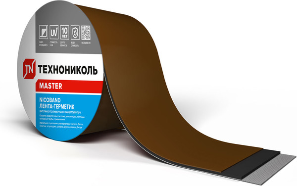 Изображение товара Гидроизоляционная лента Технониколь Nicoband 10см (10м, коричневый)