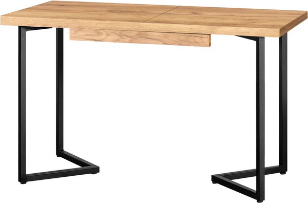 Изображение товара Обеденный стол Millwood Лофт Лондон Л 120-160x80x76 (дуб золотой Craft/металл черный)