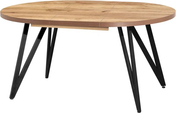 Изображение товара Обеденный стол Millwood Женева 3 Л раздвижной D100x140x100x76 (дуб золотой Craft/металл черный)