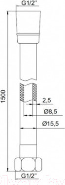 Изображение товара Душевой шланг IDDIS 04P15BLi19