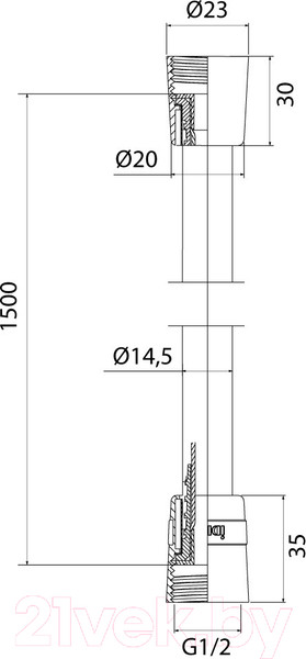 Изображение товара Душевой шланг IDDIS 04P15BLi19