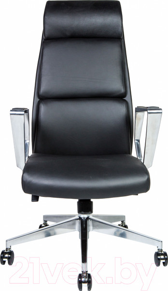 Изображение товара Кресло офисное Norden Лондон Люкс / ZR8637H-408 (хром /черная экокожа)