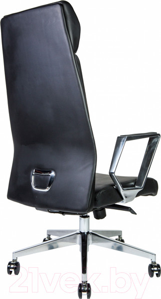 Изображение товара Кресло офисное Norden Лондон Люкс / ZR8637H-408 (хром /черная экокожа)