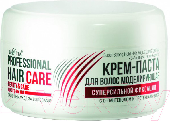 Изображение товара Крем для укладки волос Belita Hair Care Крем-паста моделирующая суперсильной фиксации (85г)