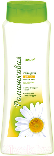 Изображение товара Гель для душа Belita Ромашковый увлажнение и тонизирование с очищением (500мл)