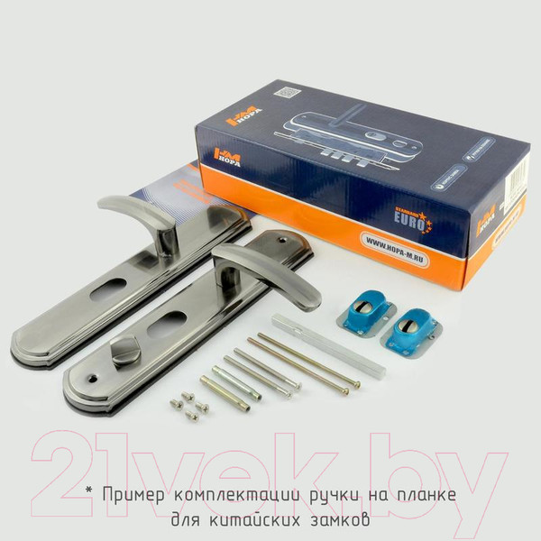 Изображение товара Ручка дверная Нора-М 200(96)-68 (правая, матовый никель)