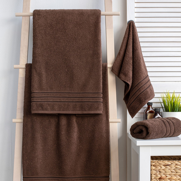 Изображение товара Полотенце Самойловский текстиль Верона Махра 33x70 400г (темно-коричневый)
