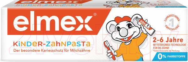 Изображение товара Зубная паста Elmex Elmex Детская 2-6 лет (50мл)