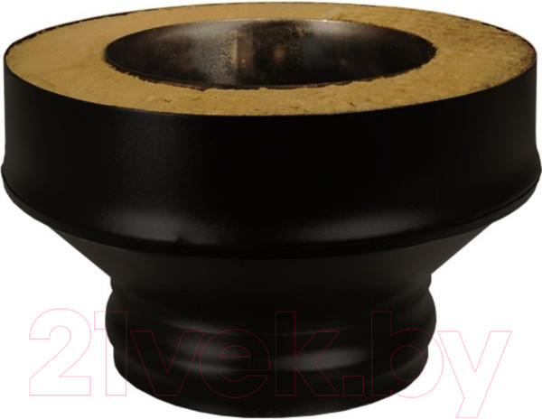 Изображение товара Переходник для дымохода Везувий 0.8мм д. 115x200 (ММ, черный)