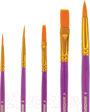 Изображение товара Набор кистей Юнландия Синтетика / 200894 (5шт)