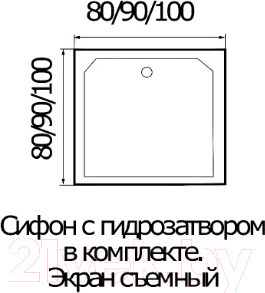 Изображение товара Душевая кабина RIVER Tana 90x90