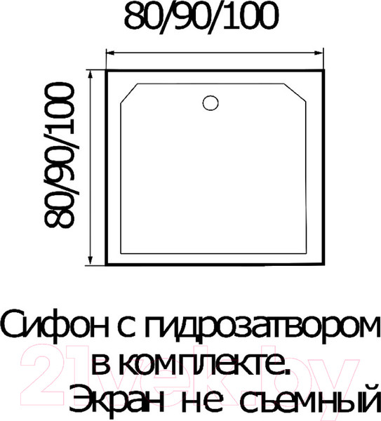 Изображение товара Душевая кабина RIVER Tana 90x90 Б/К