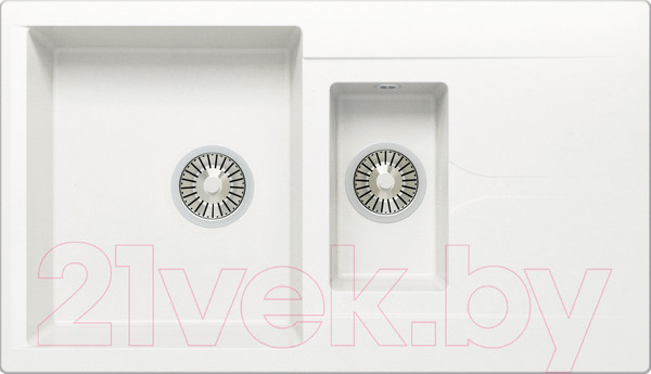 Изображение товара Мойка кухонная Polygran Brig-870 (белый хлопок)