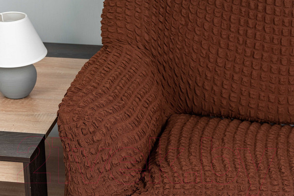 Изображение товара Комплект чехлов Софатэкс Комфорт Люкс без оборки / 00846 (шоколад)