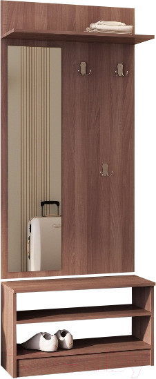 Изображение товара Секция в прихожую Памир ПВ-4 (ясень шимо темный/ясень шимо светлый)