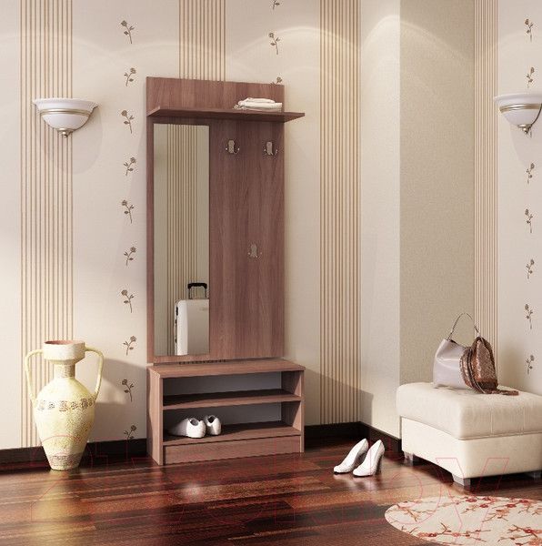 Изображение товара Секция в прихожую Памир ПВ-4 (ясень шимо темный/ясень шимо светлый)