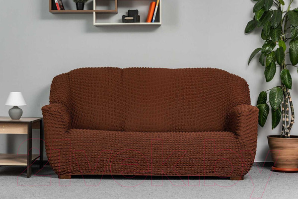 Изображение товара Комплект чехлов Софатэкс Комфорт Стандарт без оборки / 01120 (шоколад)