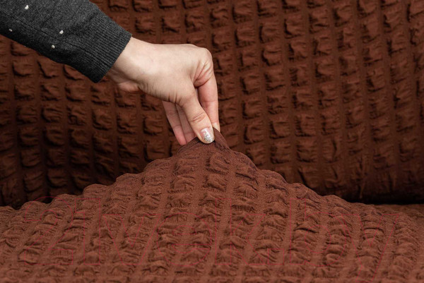 Изображение товара Комплект чехлов Софатэкс Комфорт Стандарт без оборки / 01120 (шоколад)