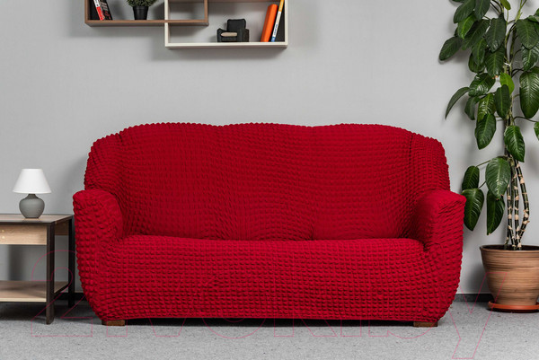 Изображение товара Комплект чехлов Софатэкс Комфорт Стандарт без оборки / 01086 (бордовый)