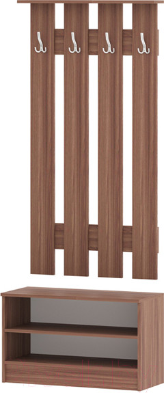 Изображение товара Секция в прихожую Памир ПЛ-2 (ясень шимо темный/ясень шимо светлый)