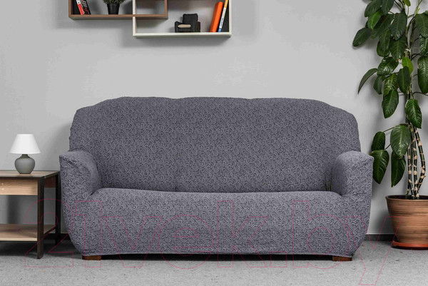 Изображение товара Комплект чехлов Софатэкс Комфорт Стандарт Венеция без оборки / 01263 (серый)