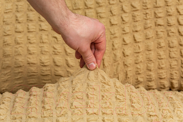 Изображение товара Чехол на 3-х местный диван Софатэкс Люкс ПО-6 без оборки (песок)