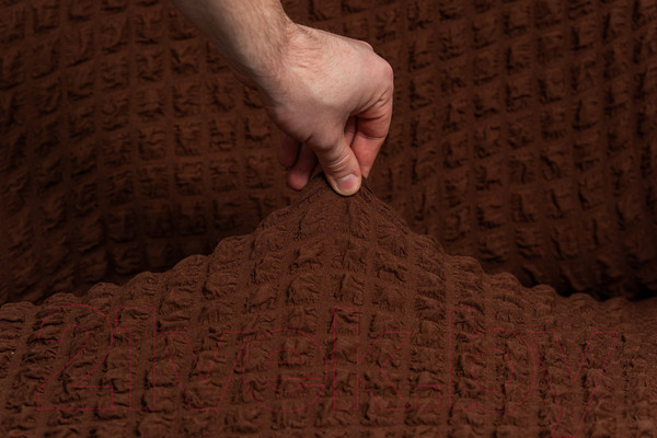 Изображение товара Чехол на 3-х местный диван Софатэкс Люкс ПО-6 без оборки / 01291 (шоколад)