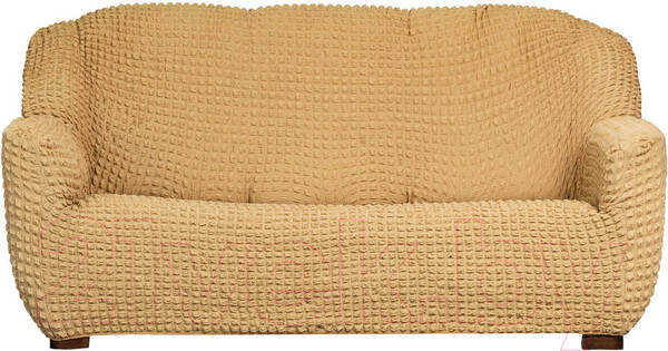 Изображение товара Чехол на 3-х местный диван Софатэкс Стандарт ПО-6 без оборки / 01703 (песок)