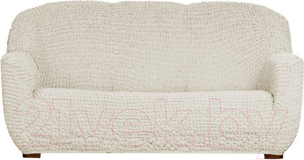 Изображение товара Чехол на 3-х местный диван Софатэкс Стандарт ПО-6 без оборки / 01608 (молочный)