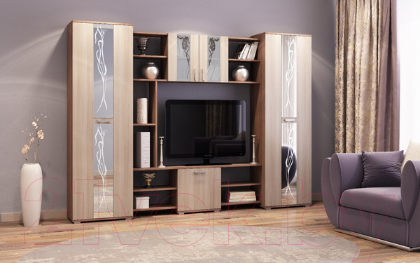 Изображение товара Стенка Памир Прага (ясень шимо темный/ясень шимо светлый)