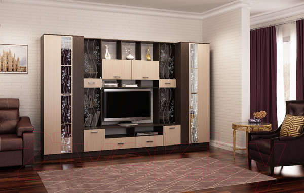 Изображение товара Стенка Памир Сабина СМ-2000 (венге/дуб белфорт)