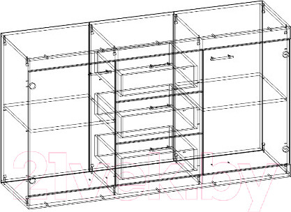Изображение товара Тумба Памир Соната КС-1500 (дуб сонома/дуб сакраменто)