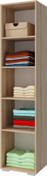 Изображение товара Шкаф-пенал Памир Элиза (дуб сонома/белый глянец)