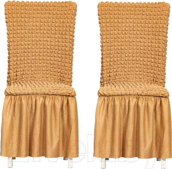 Изображение товара Комплект чехлов Софатэкс КПС-1 с оборкой (кофе с молоком)