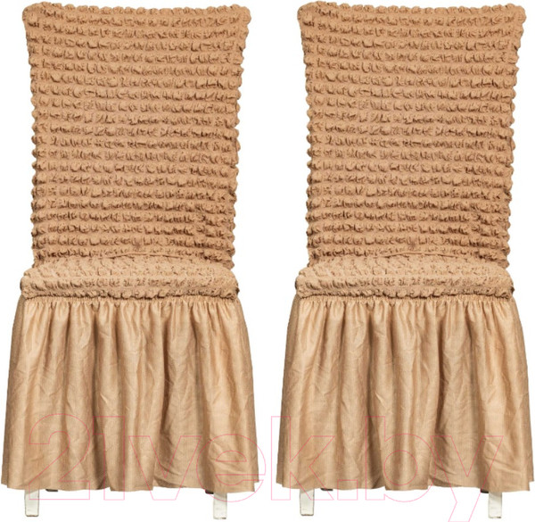 Изображение товара Комплект чехлов Софатэкс КПС-1 с оборкой / 00878 (капучино)