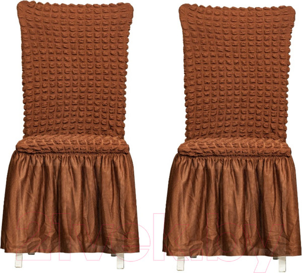 Изображение товара Комплект чехлов Софатэкс КПС-1 с оборкой / 00876 (шоколад)