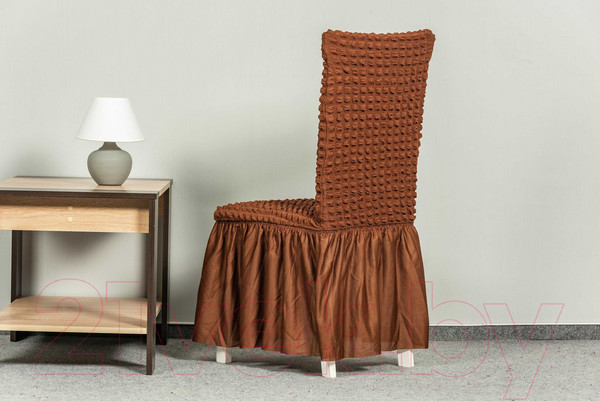 Изображение товара Комплект чехлов Софатэкс КПС-1 с оборкой / 00876 (шоколад)