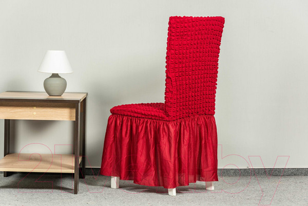 Изображение товара Комплект чехлов Софатэкс КПС-1 с оборкой / 00877 (бордовый)