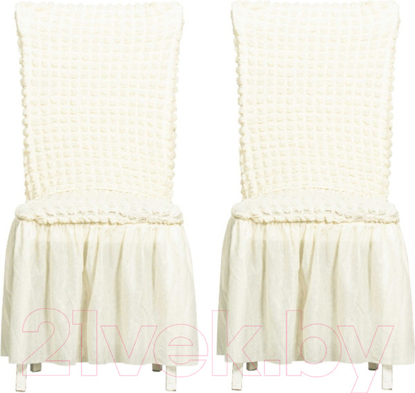 Изображение товара Комплект чехлов Софатэкс КПС-1 с оборкой / 01019 (молочный)