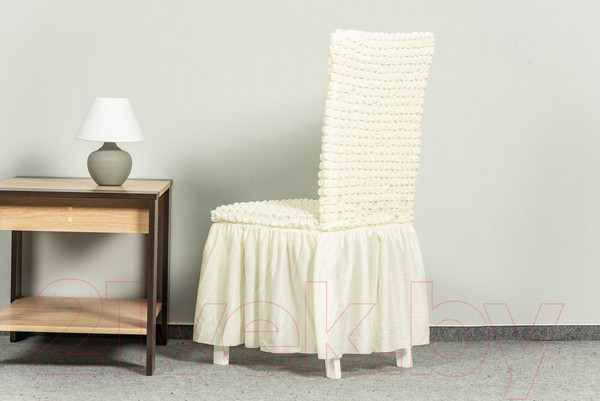 Изображение товара Комплект чехлов Софатэкс КПС-1 с оборкой / 01019 (молочный)