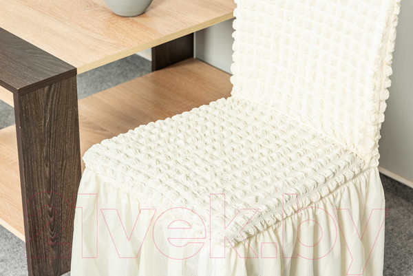 Изображение товара Комплект чехлов Софатэкс КПС-1 с оборкой / 01019 (молочный)