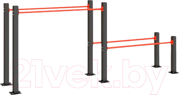 Изображение товара Брусья уличные Dinamika Для воркаута разновысокие ZSO-002790