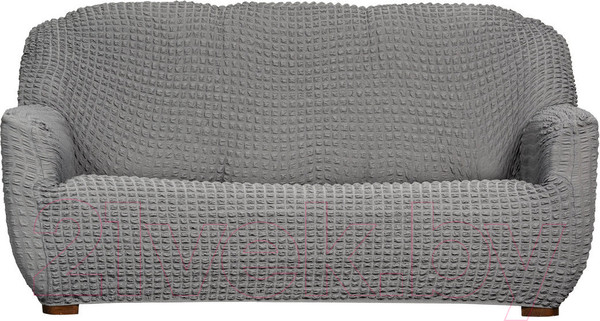 Изображение товара Чехол на 3-х местный диван Софатэкс Стандарт ПО-6 без оборки / 01033 (серый)