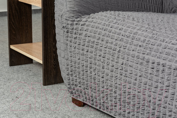 Изображение товара Чехол на 3-х местный диван Софатэкс Стандарт ПО-6 без оборки / 01033 (серый)